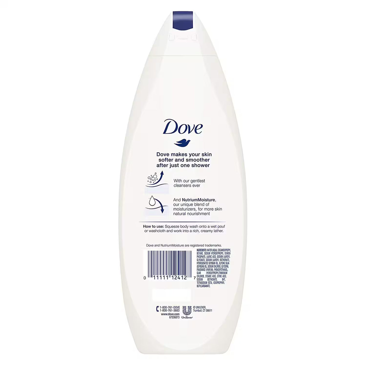 Dove Body Wash – Deep Moisture – 11 fl oz – 6 Pack