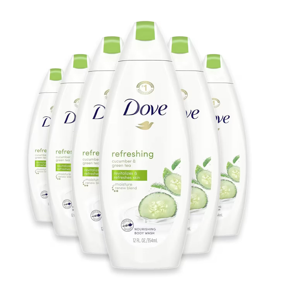 Dove Body Wash – Go Fresh Cucumber & Green Tea – 11 fl oz – 6 Pack