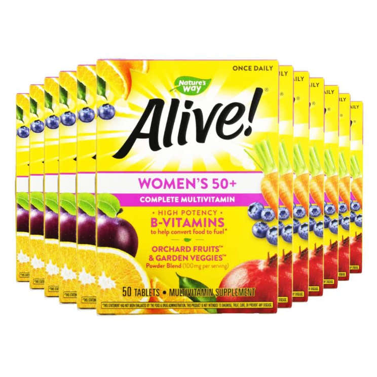 Nature's Way, Alive! Women's 50+ Complete Multivitamin 50 Tablets- 12 Pack | Nature's Way - Pre Order