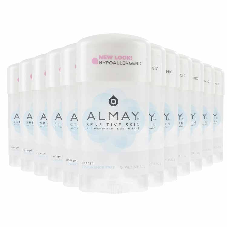 Almay - Anti-Perspirant & Deodorant, Clear Gel, Fragrance Free - 2.25 Oz - 720 Pack