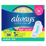 Always Ultra Thin Regular Pads, Unscented - Size 1 (96 ct.)
