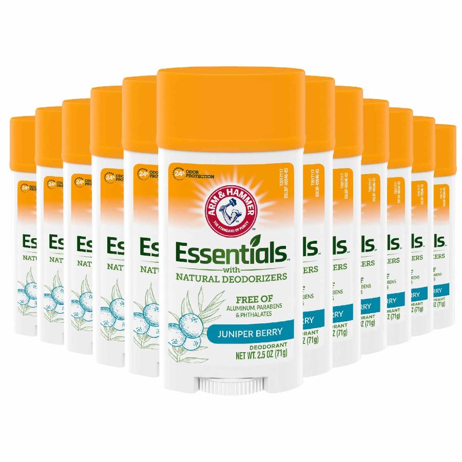 Arm & Hammer Essentials Natural Deodorant - Juniper Berry Scent, 2.5 oz -240 Pack