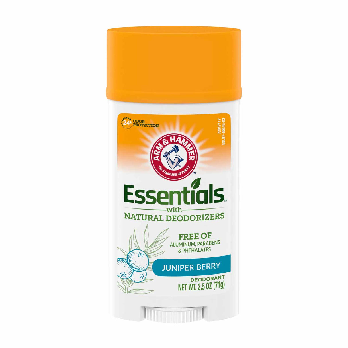 Arm & Hammer Essentials Natural Deodorant - Juniper Berry Scent, 2.5 oz -240 Pack