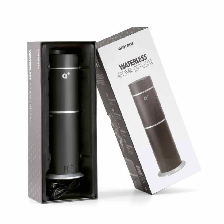 Aromar  Plus - Cylinder Waterless Diffuser Black