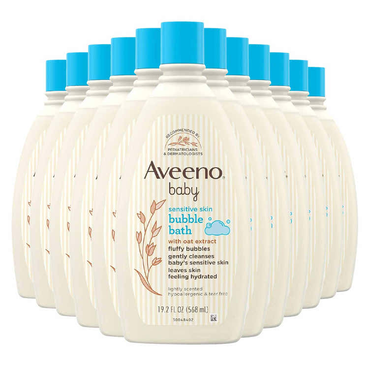Aveeno -  Baby Sensitive Skin, Bubble Bath - 19.2 oz - 12 Pack | Aveeno - Pre Order