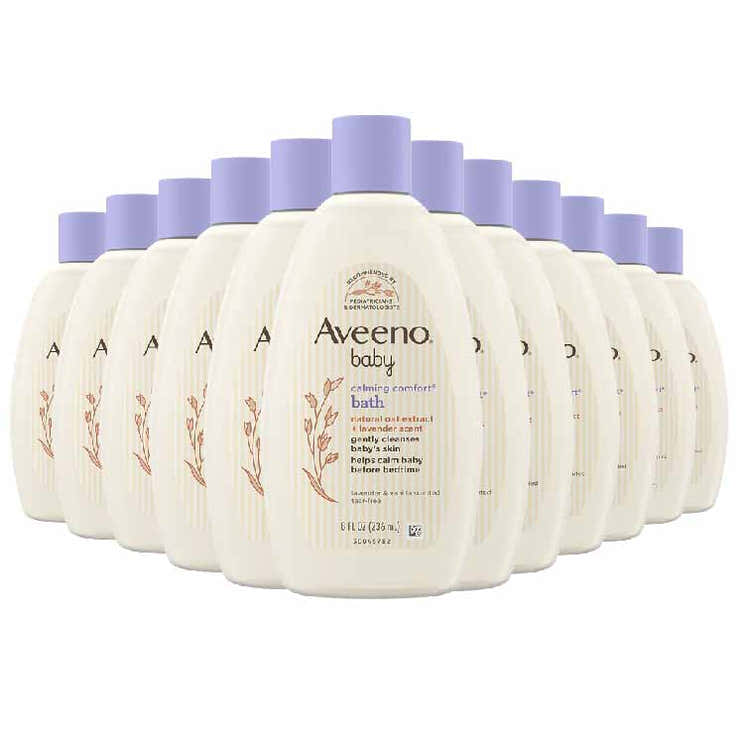 Aveeno Baby Calming Comfort Bath &amp; Wash 8 fl oz - 24 Pack | Aveeno - Pre Order