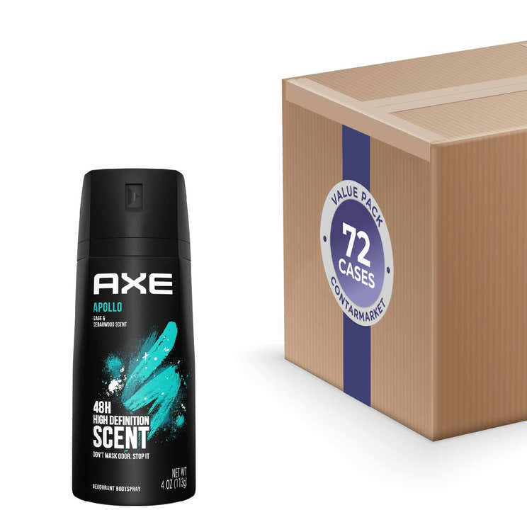Axe - Deodorant Body Spray for Men,  Apollo - 4 oz - 72 Pack | Axe - Volume Discount