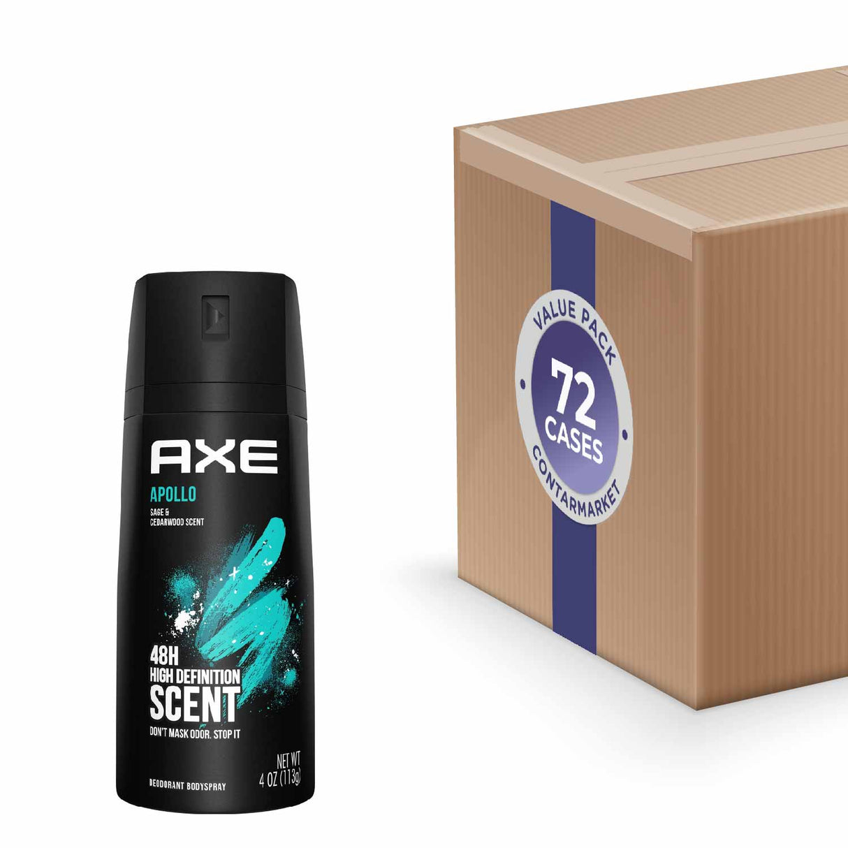 Axe - Deodorant Body Spray for Men,  Apollo - 4 oz - 72 Pack