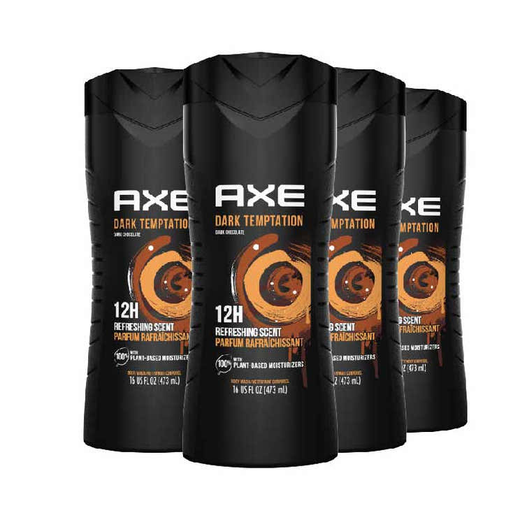 Axe - Dark Temptation Men's Body Wash Liquid 16 oz - 4 Pack | Axe - Pre Order