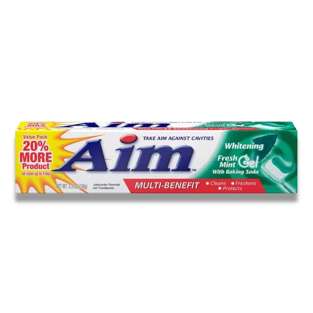 Aim - Whitening Toothpaste with Baking Soda - 5.5 Oz - 24 Pack