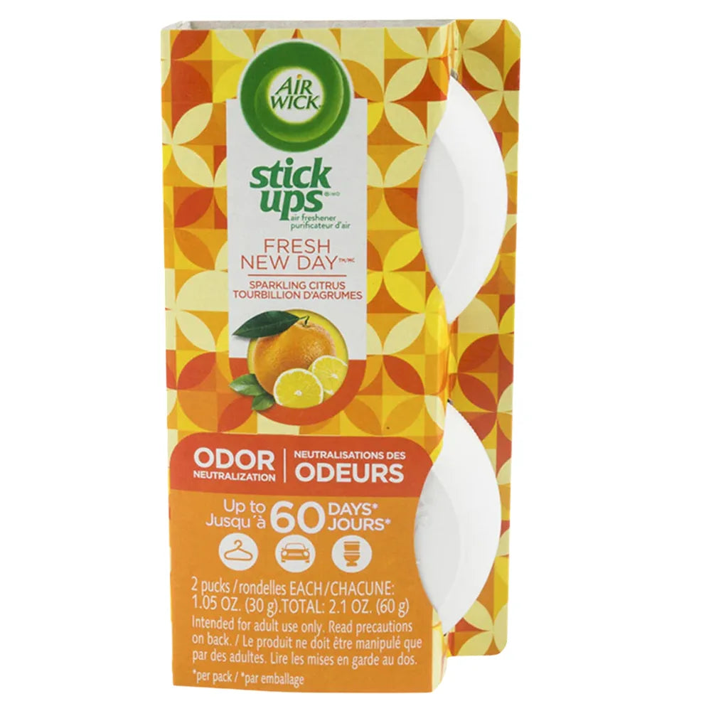 Air Wick - Stick Ups Solid Air Freshener Twin Packs, Bright Citrus Scent - 2.1 Oz - 12 Pack