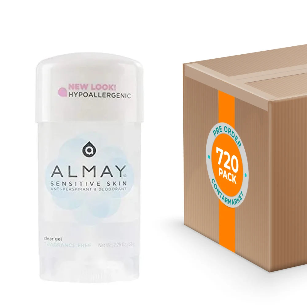 Almay - Anti-Perspirant & Deodorant, Clear Gel, Fragrance Free - 2.25 Oz - 720 Pack