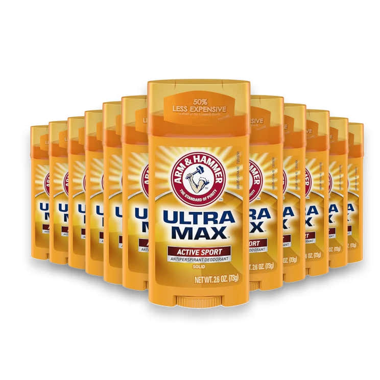 Arm &amp; Hammer Deodorant UltraMax Invisible Solid Active Sport 2.6 oz - 12 Pack | Arm &amp; Hammer - Wholesale
