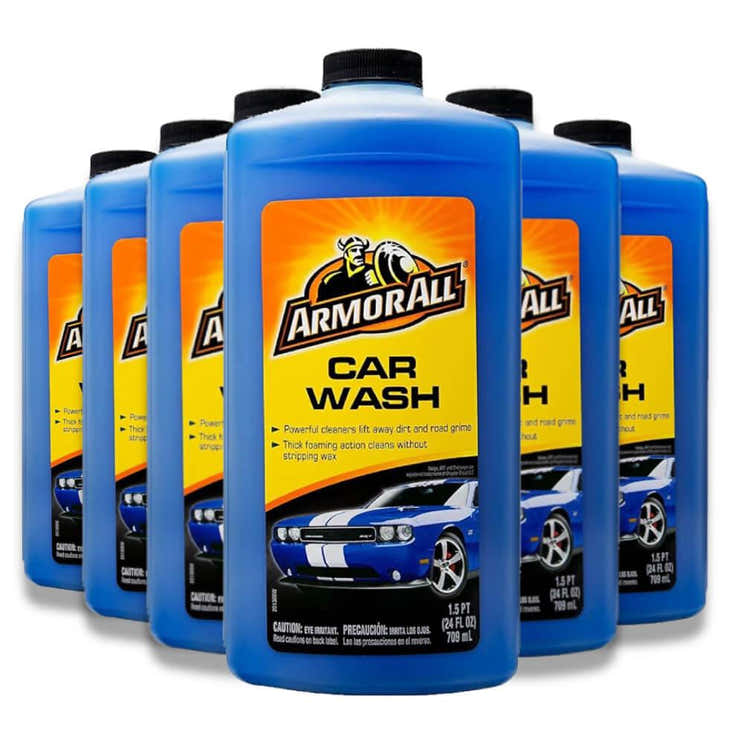 Armor All - Car Wash Concentrate - Deep Cleaning Solution, 24 oz Bottles, 6 Pack - Armor All Car Wash Concentrate - 24 oz ...