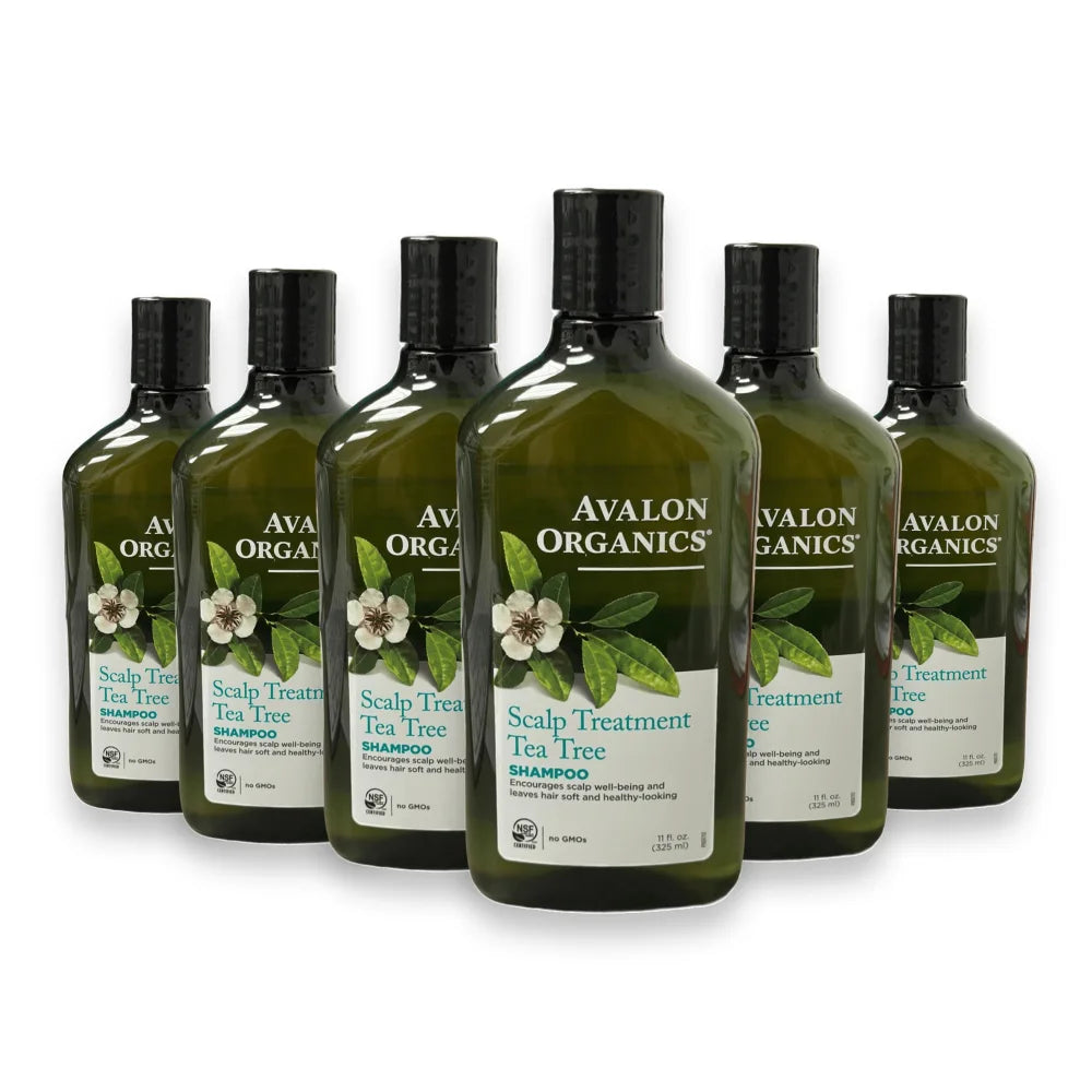 Avalon -  Organics Shampoo, Scalp Treatment, Tea Tree - 11 Oz - 6 Pack