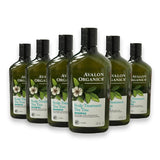 Avalon -  Organics Shampoo, Scalp Treatment, Tea Tree - 11 Oz - 6 Pack