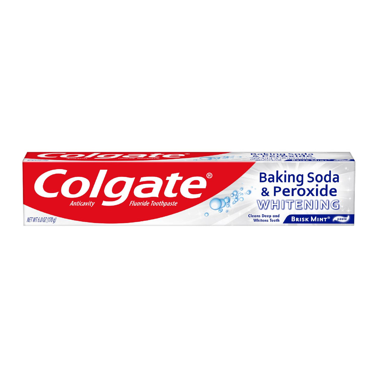 Colgate Baking Soda and Peroxide Whitening Toothpaste, Brisk Mint 6 Oz - 24 pack
