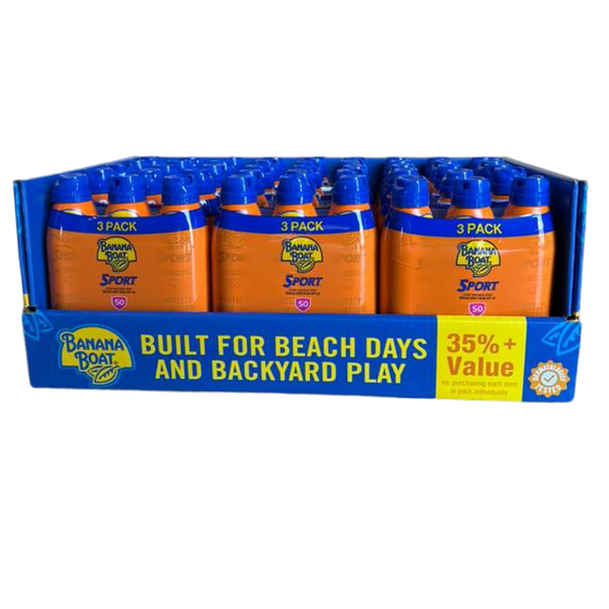 Banana Boat Ultra Sport Sunscreen Spray SPF 50, 6 oz - 3 Ct - 15 Pack | Banana Boat - Sunscreen Wholesale