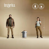 INGRILL 3-in-1 Basic Mini Stainless Steel Charcoal Smoker Grill – Ultra-Portable BBQ with Thermometer & Accessories, 6 lbs, Perfect for Camping, Backyard & Home BBQ