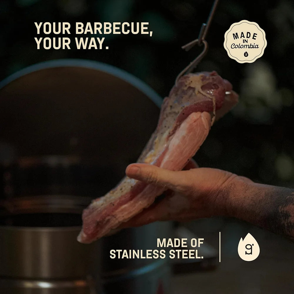 INGRILL 3-in-1 Basic Small Stainless Steel Smoker Barrel Grill – Portable Charcoal BBQ with Thermometer, 12 lbs, Perfect for Camping, Backyard & Home BBQ