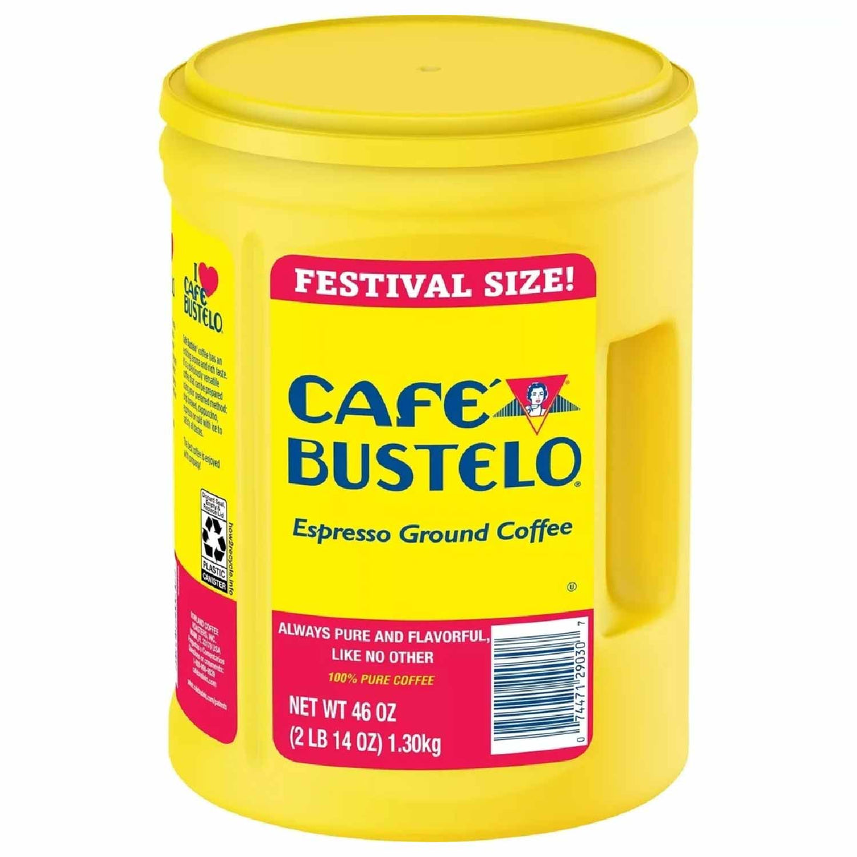 Café Bustelo Festival Size Dark Roast Ground Coffee, Espresso 46 oz