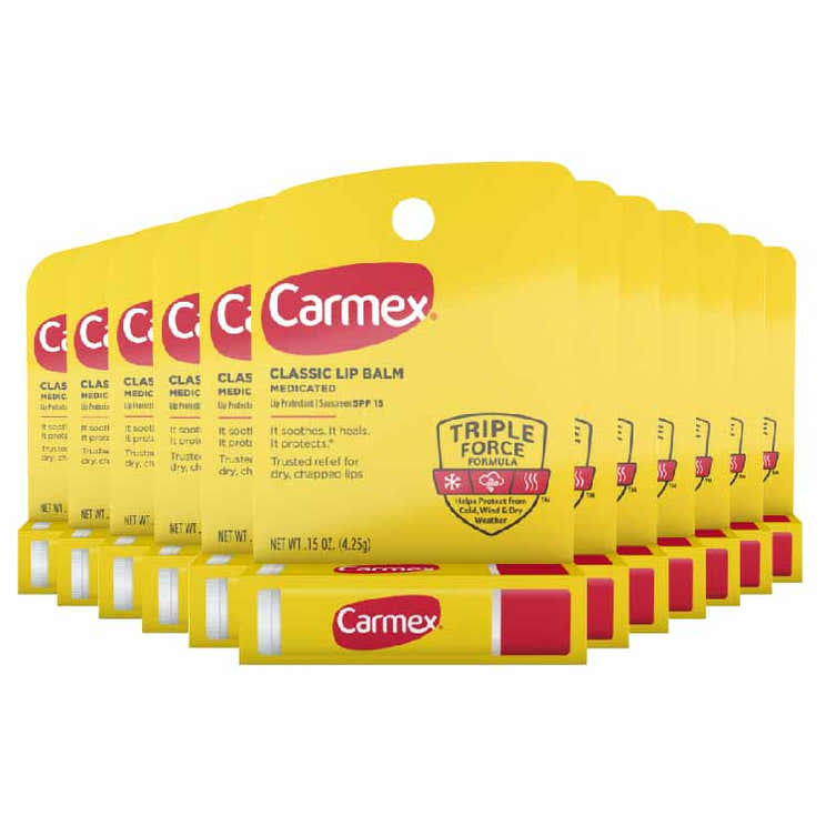 Carmex Classic Lip Balm, Lip Protectant Sunscreen Spf 15, 0.15 Oz - 12 Pack | Carmex - Pre Order