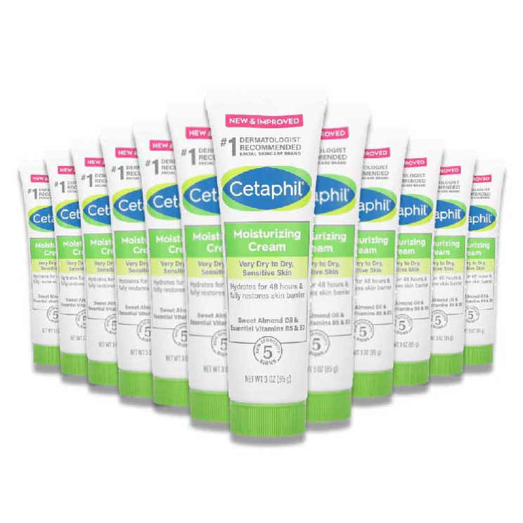 Cetaphil -  Moisturizing Cream For Dry Sensitive Skin 3 oz - 12 Pack | Cetaphil - Pre Order