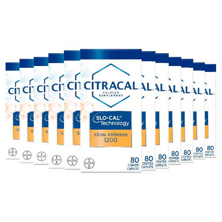 Citracal - Calcium Supplement Slow Release 1200 + D3, Coated Tablets 80 Ct - 24 Pack | Citracal - Pre Order