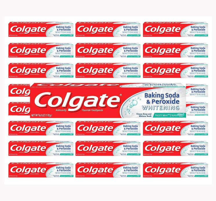 Colgate Baking Soda &amp; Peroxide Whitening Toothpaste Frosty Mint Stripe 6 oz - 24 pack -  Colgate Baking Soda &amp; Per...