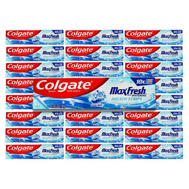 Colgate - Max Fresh with Whitening Breath Strips Cool Mint - 6.3 Oz - 24 Pack | Colgate - Pre Order