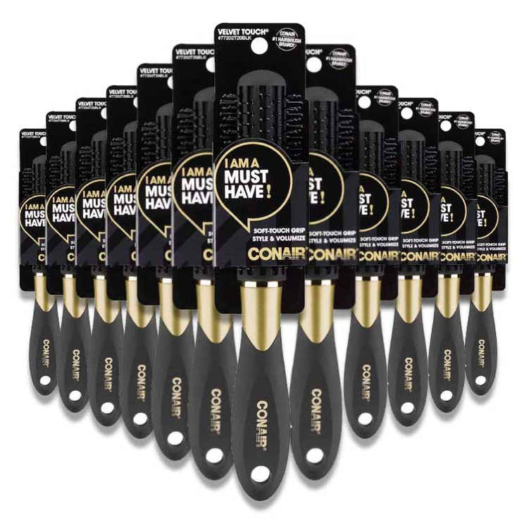 Conair -  Velvet  Touch Full Round Nylon  Brush  - 24 Pack | Conair - Pre Order