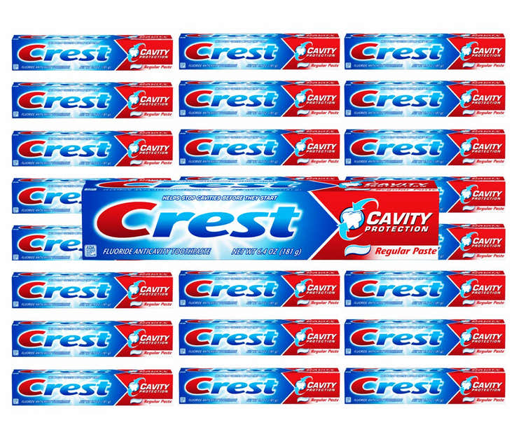 Crest Fluoride Anticavity Toothpaste Cavity Protection, Regular Paste 8.2 Oz  - 24 Pack | Crest - Pre Order