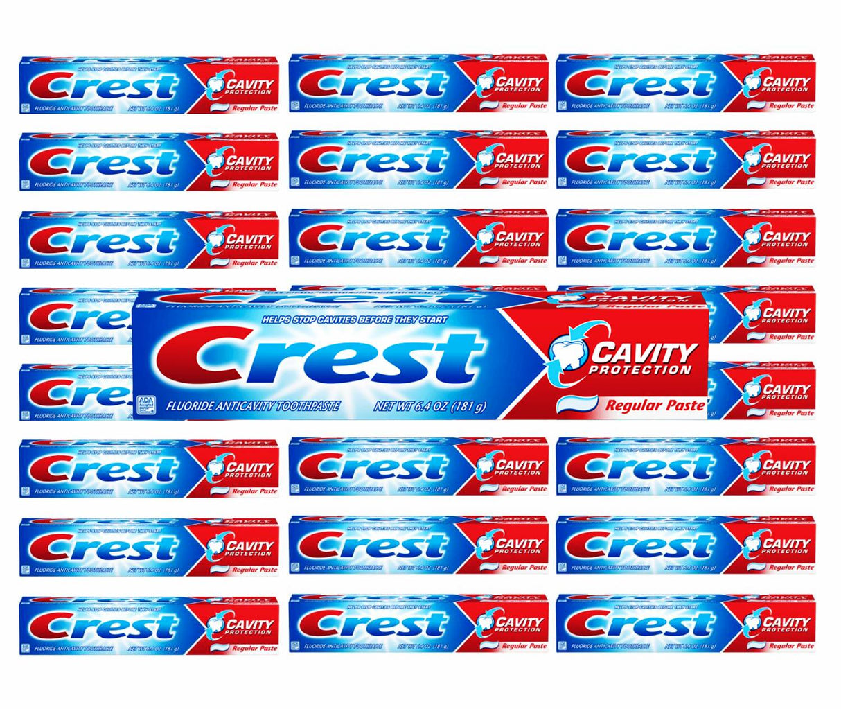 Crest Fluoride Anticavity Toothpaste Cavity Protection, Regular Paste, 8.2 Oz  - 24 Pack