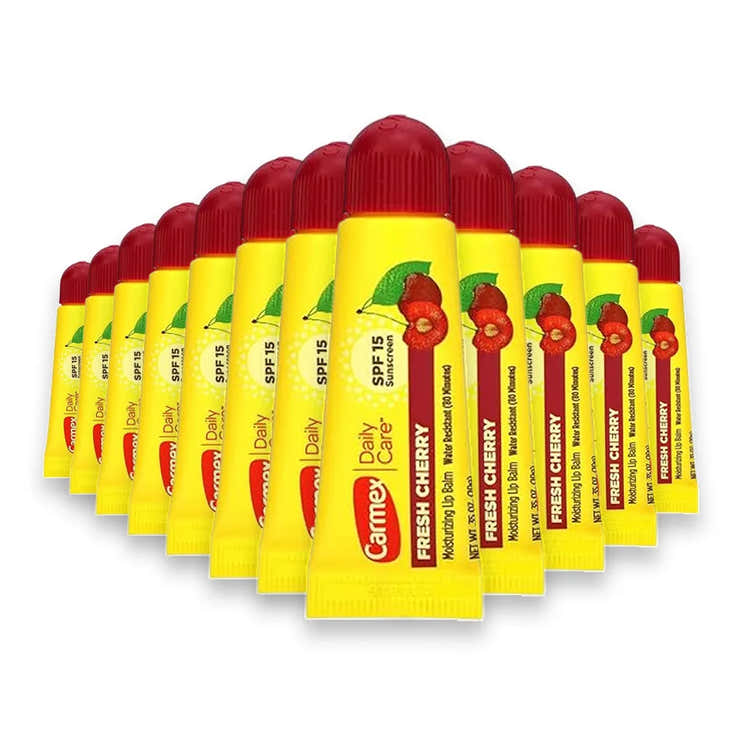 Carmex - Lip Balm Tube Fresh Cherry, SPF 15 - 0.35 Oz- 12 Pack | Carmex - Pre Order