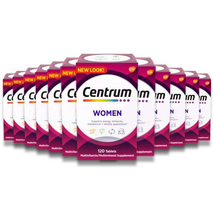 Centrum - Women Multivitamin, Multimineral Supplement - 120 Tablets - 12 Pack - Centrum Women Multivitamin - 120 Tablets -...