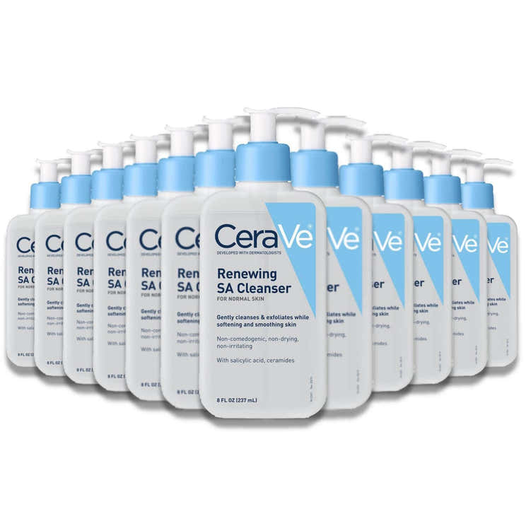 CeraVe - Renewing Salicylic Acid Cleanser, Fragrance Free Non-Comedogenic - 8 Oz - 12 Pack - CeraVe Salicylic Acid Cleanse...