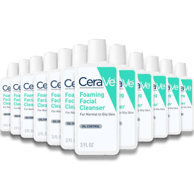 CeraVe - Foaming Face Wash, Facial Cleanser for Normal to Oily Skin - 3 Oz - 24 Pack - Travel Size - CeraVe Foaming Face W...