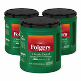 Folgers - Decaffeinated Classic Roast Ground Coffee - 28.8 Oz - 3 Pack
