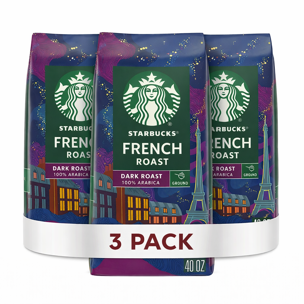 Starbucks - Dark French Roast Ground Coffee - 40 Oz - 3 Pack