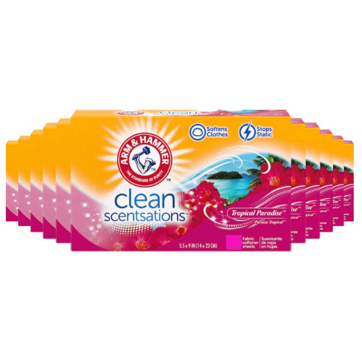 Arm &amp; Hammer Fresh'n Soft Fabric Softening Sheets, Tropical Burst 20 ea- 12 Pack - ARM &amp; HAMMER Fabric Softeni...
