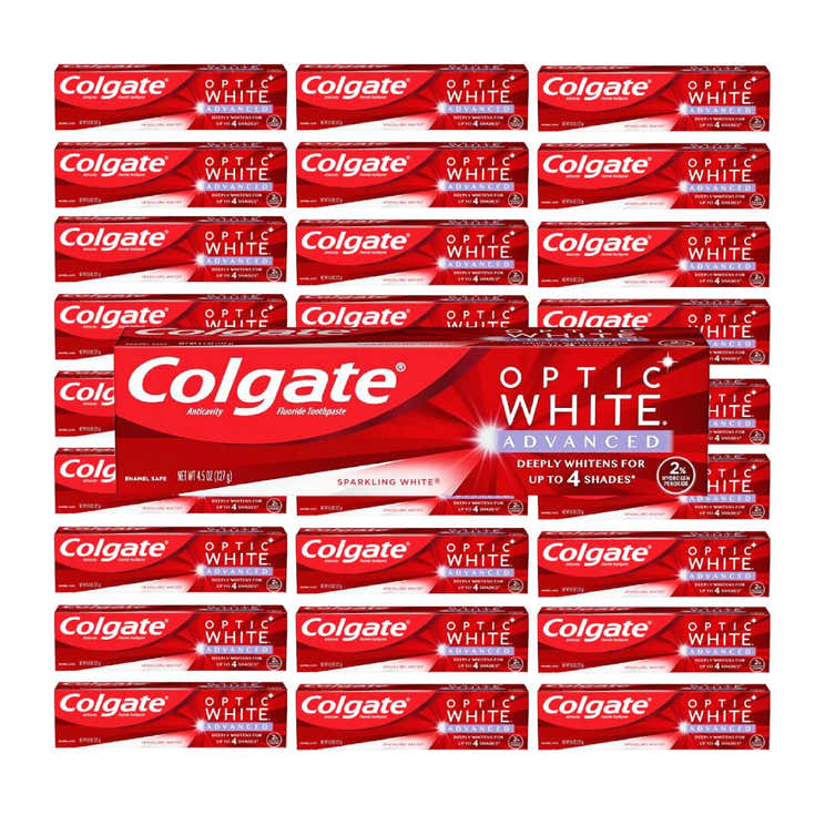 Colgate - Optic White Advanced - 4.5 oz - 24 Pack - Colgate Optic White Advanced Toothpaste - 24 Pack (4.5 oz) Contarmarke...