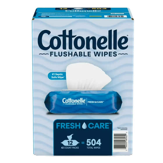 Cottonelle Flushable Wet Wipes, Flip-Top Packs , 504 wipes, 12 Pack | Cottonelle - Paper Products