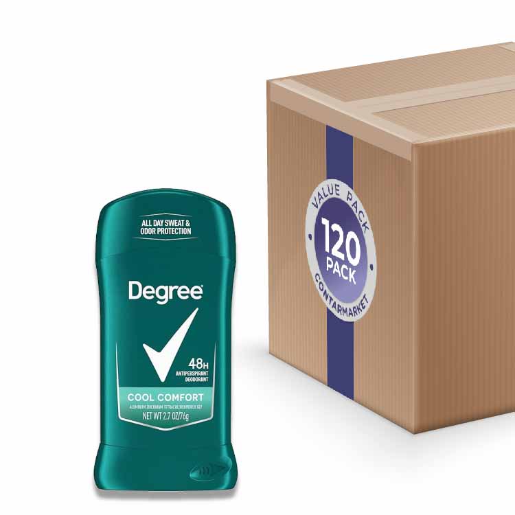 Degree Men Cool Comfort Antiperspirant Deodorant Invisible Solid, 2.7 Oz - 120 pack