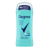 Degree Women Shower Clean Deodorant Invisible Solid 2.6 Oz - 12 Pack