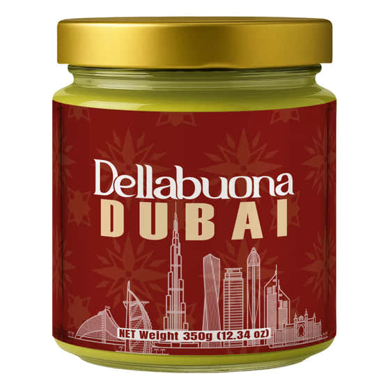 Dellabuona Pistachio Spread Dubai (Crema di Pistacchio) – 350g Glass Container | Sterlingoods - Grocery Pack