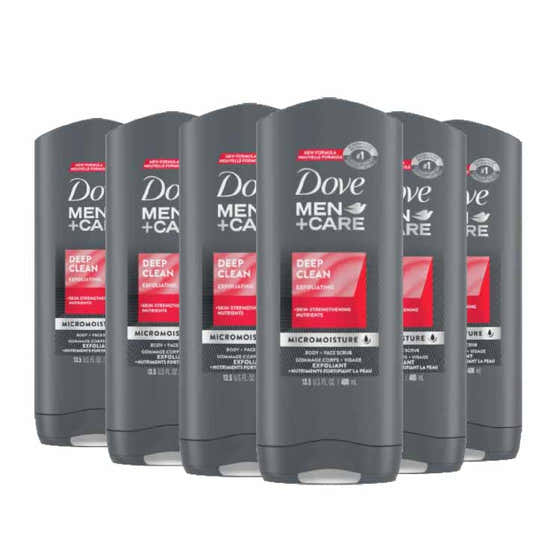 Dove Men +Care Body Wash Deep Clean  13.5 oz/ 400 ml- 6 Pack | Dove - Dove