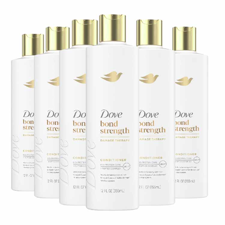 Dove - Beauty Bond Strength Peptide Complex Hair Care Conditioner - 12 Oz - 6 Pack