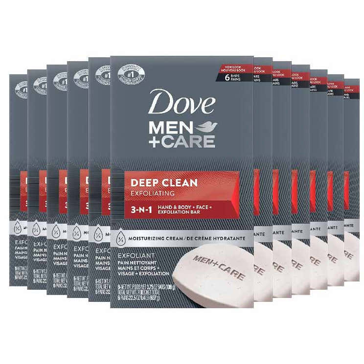 Dove - Bar Soap Men+Deep Clean  3.75oz 6 Pack - 12 Pack (72ct) | Dove - Pre Order