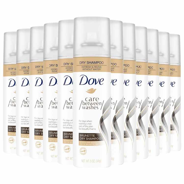 Dove - Care Between Washes Brunette Dry Shampoo - 5 Oz - 12 Pack