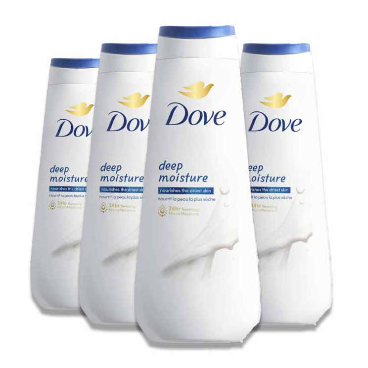 Dove - Body Wash, Nourishes The Driest Skin, Deep Moisture - 20 Oz - 4 Pack | Dove - Pre Order